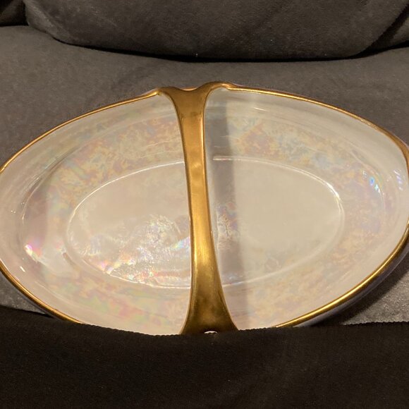 VTG 1930's Bavaria Hutschenreuther Selb LHS Purple Iridescent CandyDish-6.5"-EUC - Picture 7 of 10